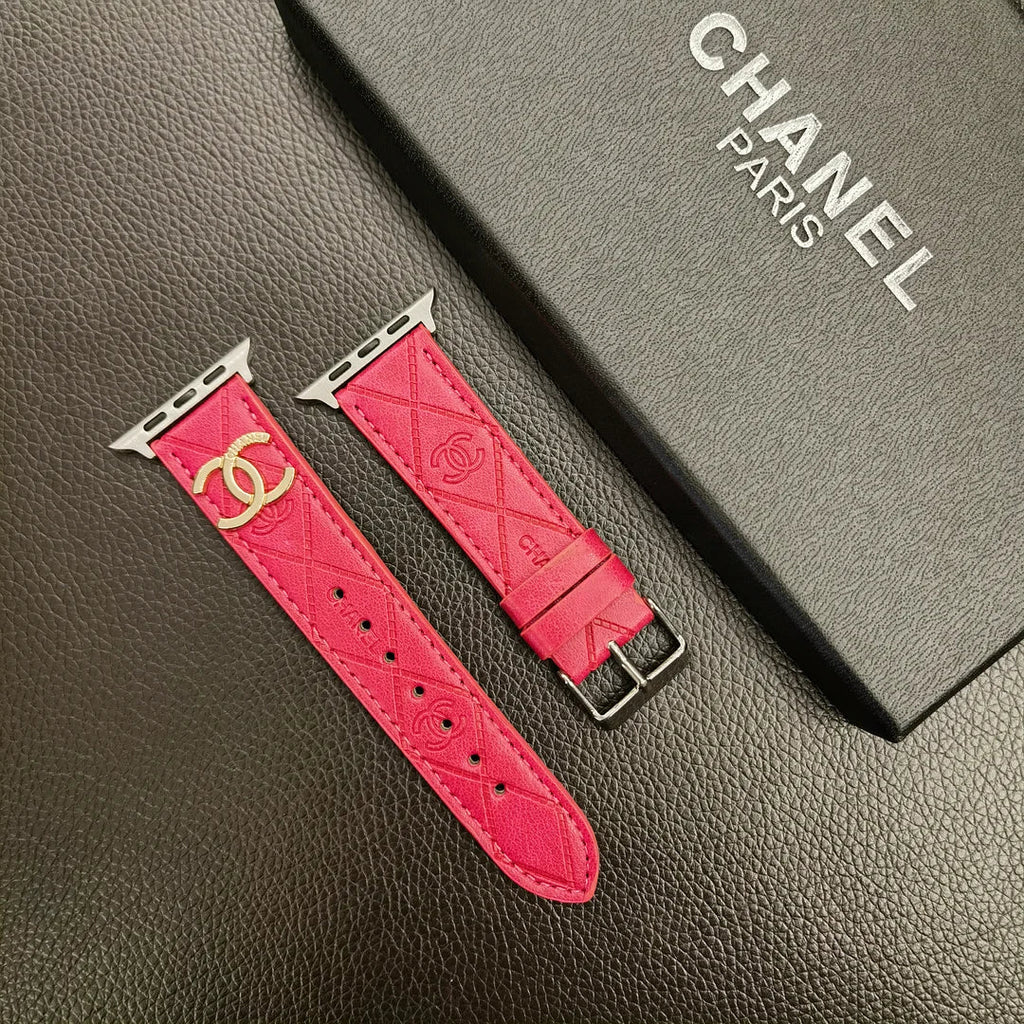 Luxury Chanel Apple Watch Band – Leather Strap Chanel for Apple Watch Ultra - Serene