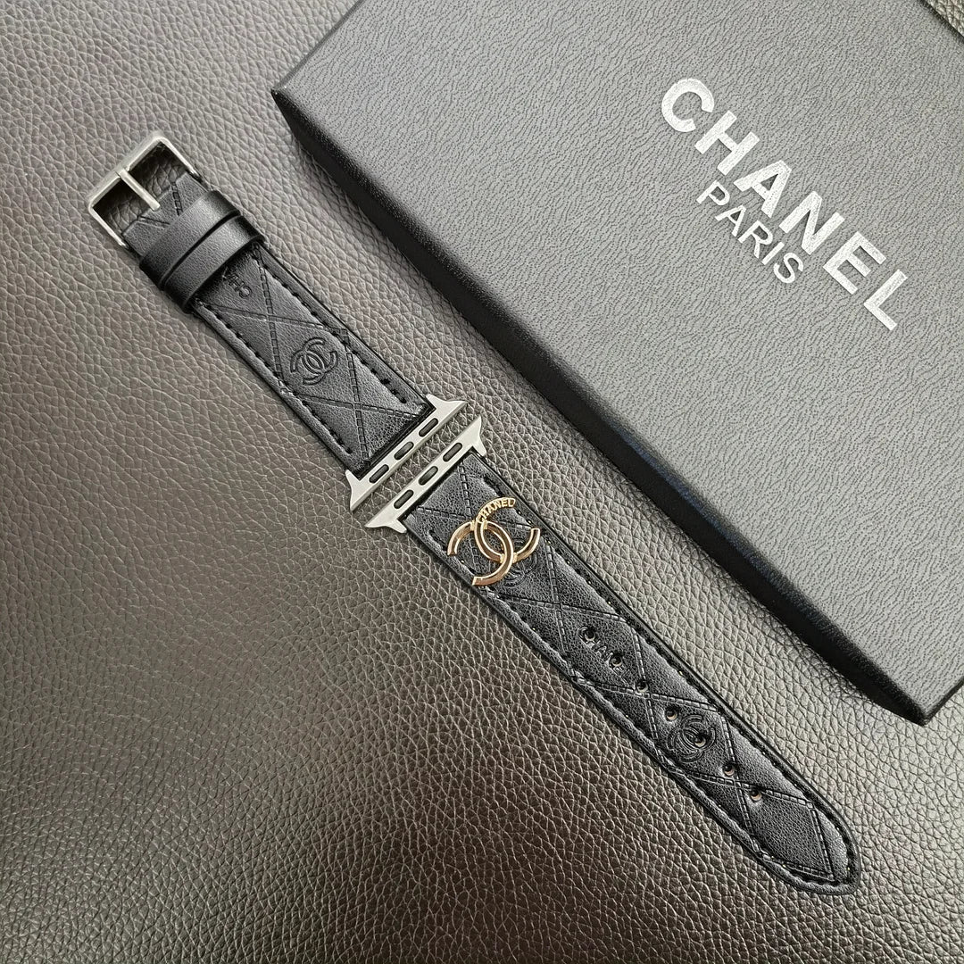 Luxury Chanel Apple Watch Band – Leather Strap Chanel for Apple Watch Ultra - Serene