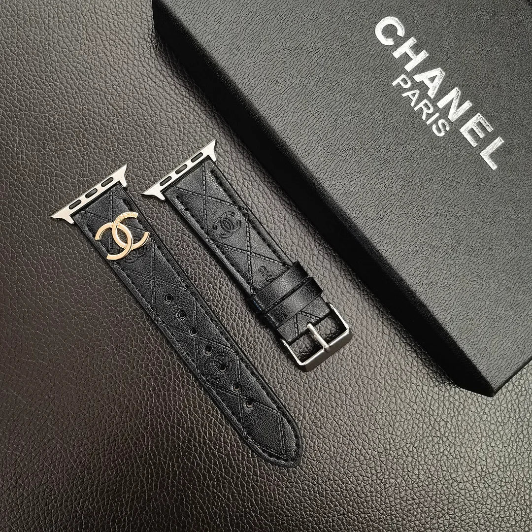 Luxury Chanel Apple Watch Band – Leather Strap Chanel for Apple Watch Ultra - Serene