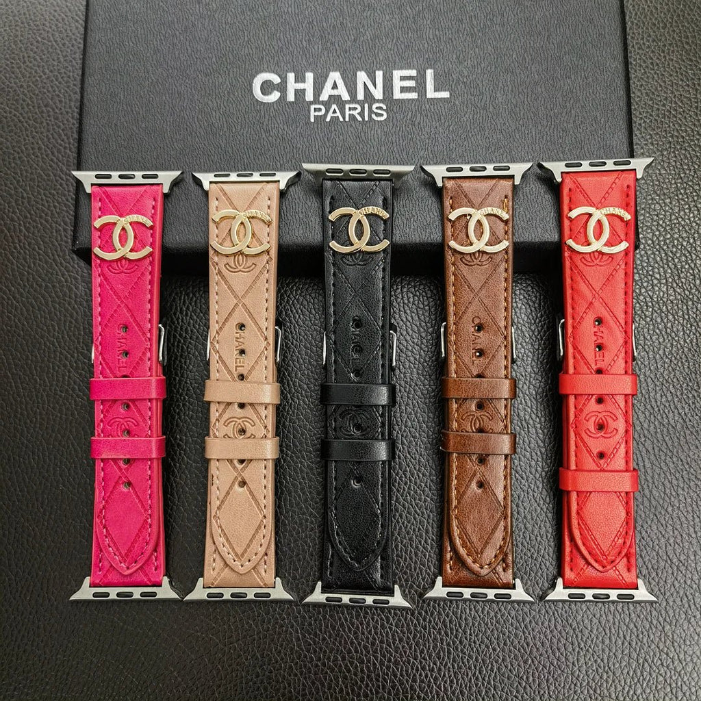 Luxury Chanel Apple Watch Band – Leather Strap Chanel for Apple Watch Ultra - Serene