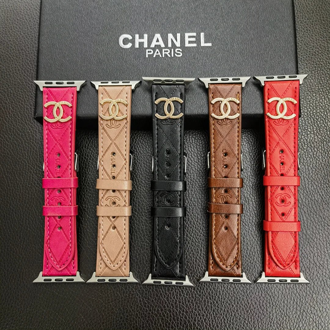 Luxury Chanel Apple Watch Band – Leather Strap Chanel for Apple Watch Ultra - Serene