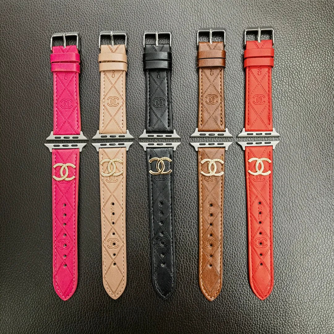 Luxury Chanel Apple Watch Band – Leather Strap Chanel for Apple Watch Ultra - Serene