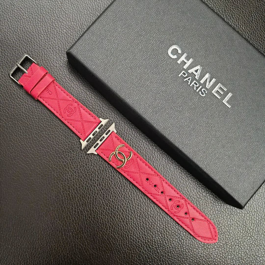 Luxury Chanel Apple Watch Band – Leather Strap Chanel for Apple Watch Ultra - Serene