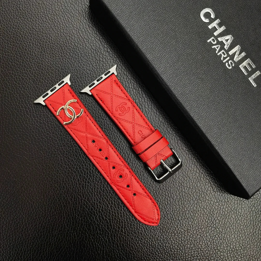 Luxury Chanel Apple Watch Band – Leather Strap Chanel for Apple Watch Ultra - Serene