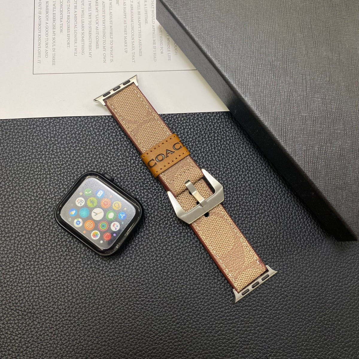 Luxury Coach Apple Watch Band – Leather Strap for Apple Watch Ultra - Serene