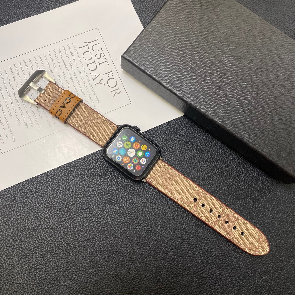 Luxury Coach Apple Watch Band – Leather Strap for Apple Watch Ultra - Serene