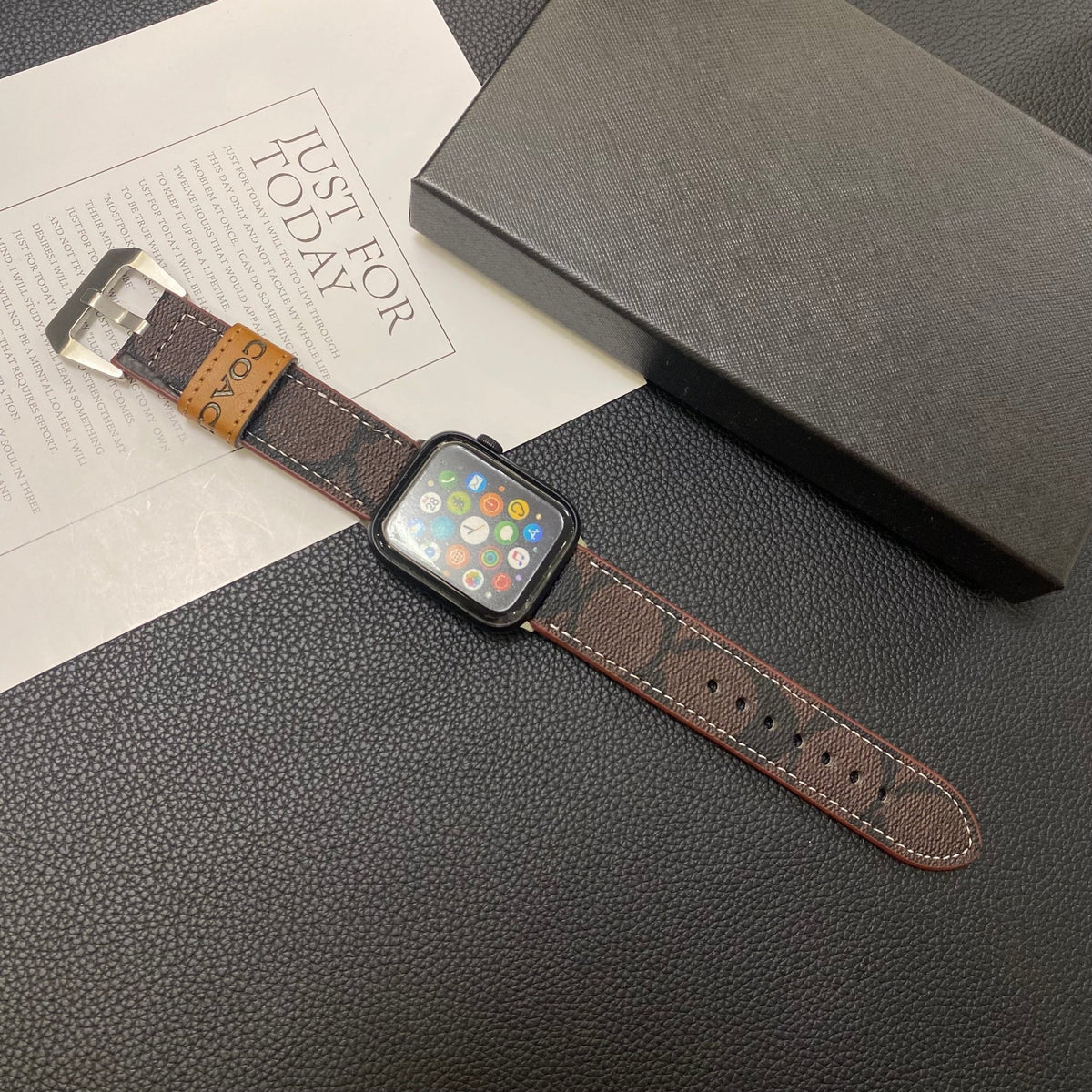 Luxury Coach Apple Watch Band – Leather Strap for Apple Watch Ultra - Serene