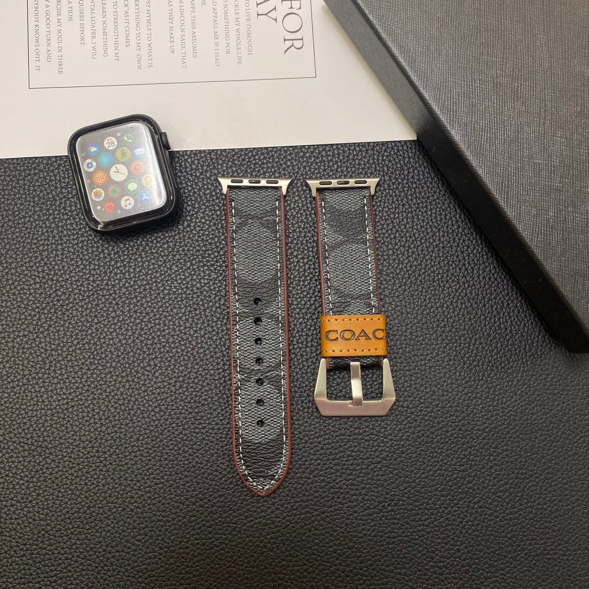 Luxury Coach Apple Watch Band – Leather Strap for Coach Apple Watch Ultra - Serene
