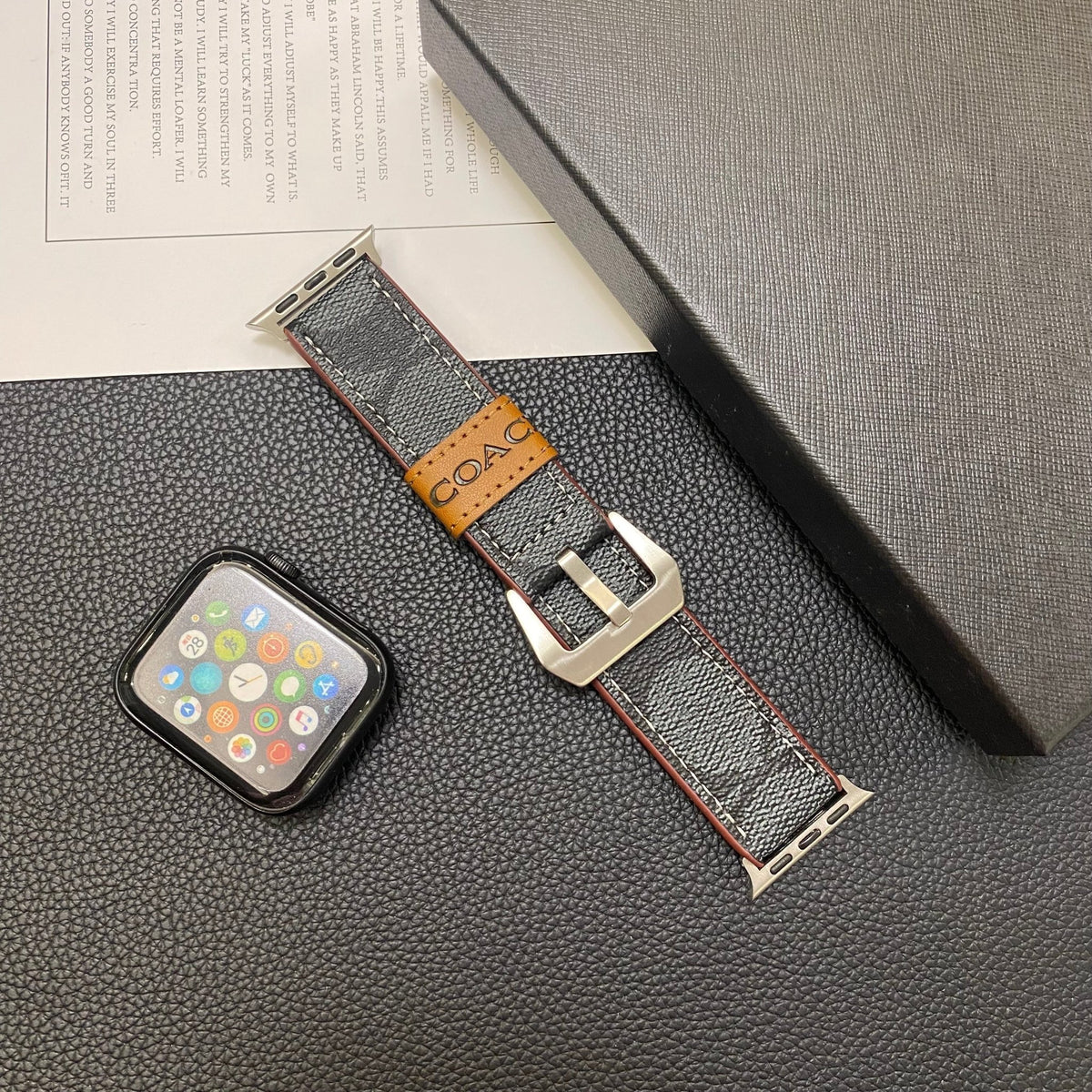 Luxury Coach Apple Watch Band – Leather Strap for Coach Apple Watch Ultra - Serene