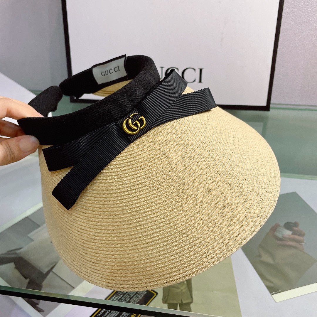 Luxury Gucci Bow Sun Visor Hat for Women - Serene