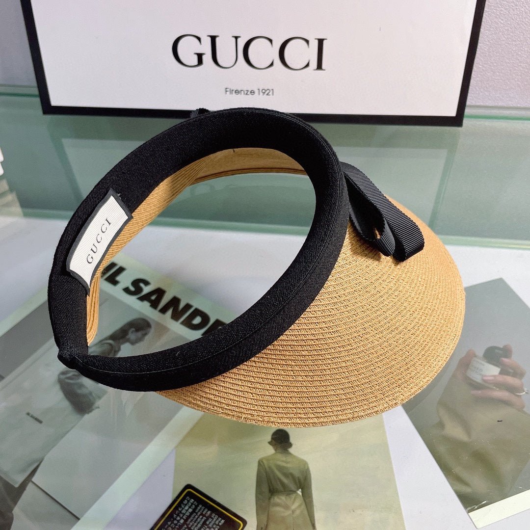 Luxury Gucci Bow Sun Visor Hat for Women - Serene
