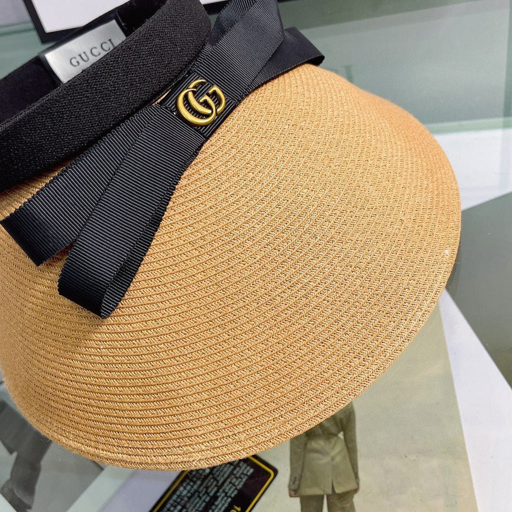 Luxury Gucci Bow Sun Visor Hat for Women - Serene