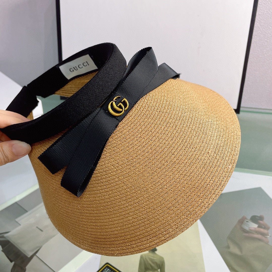 Luxury Gucci Bow Sun Visor Hat for Women - Serene