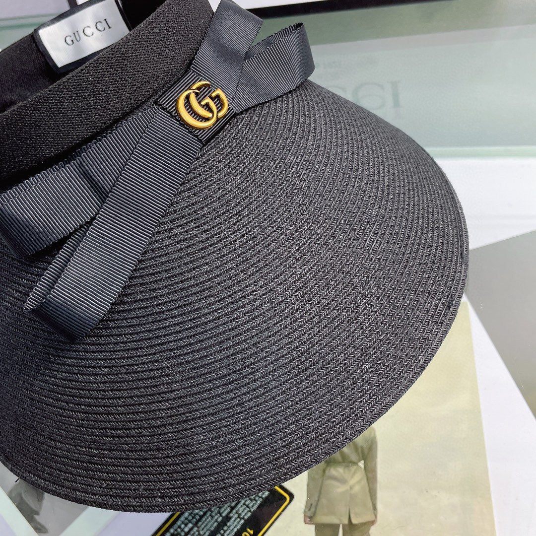 Luxury Gucci Bow Sun Visor Hat for Women - Serene