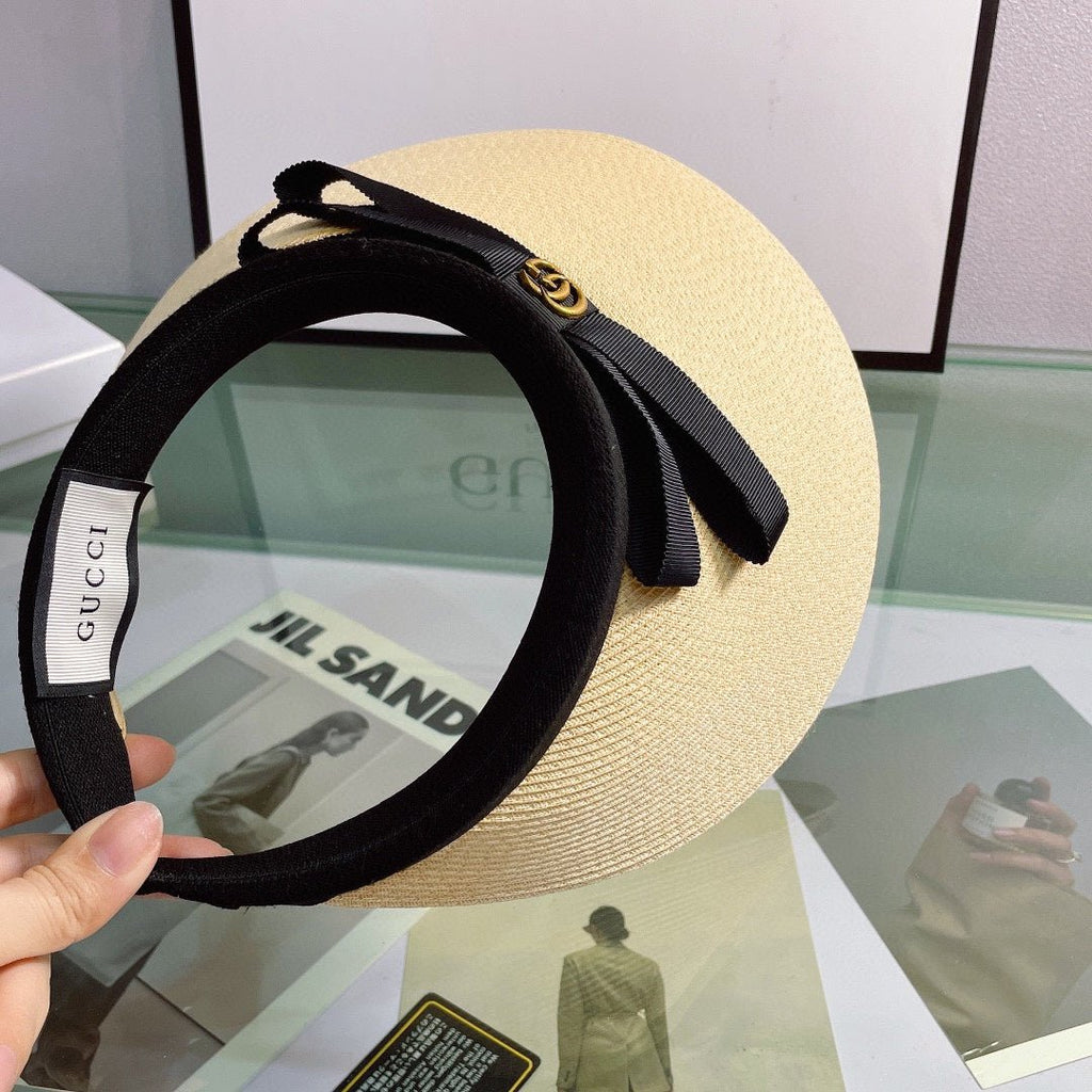 Luxury Gucci Bow Sun Visor Hat for Women - Serene