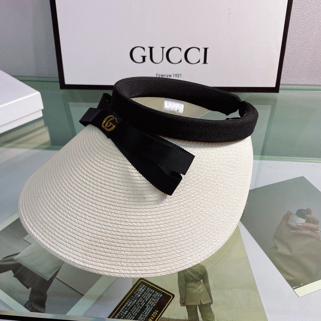 Luxury Gucci Bow Sun Visor Hat for Women - Serene