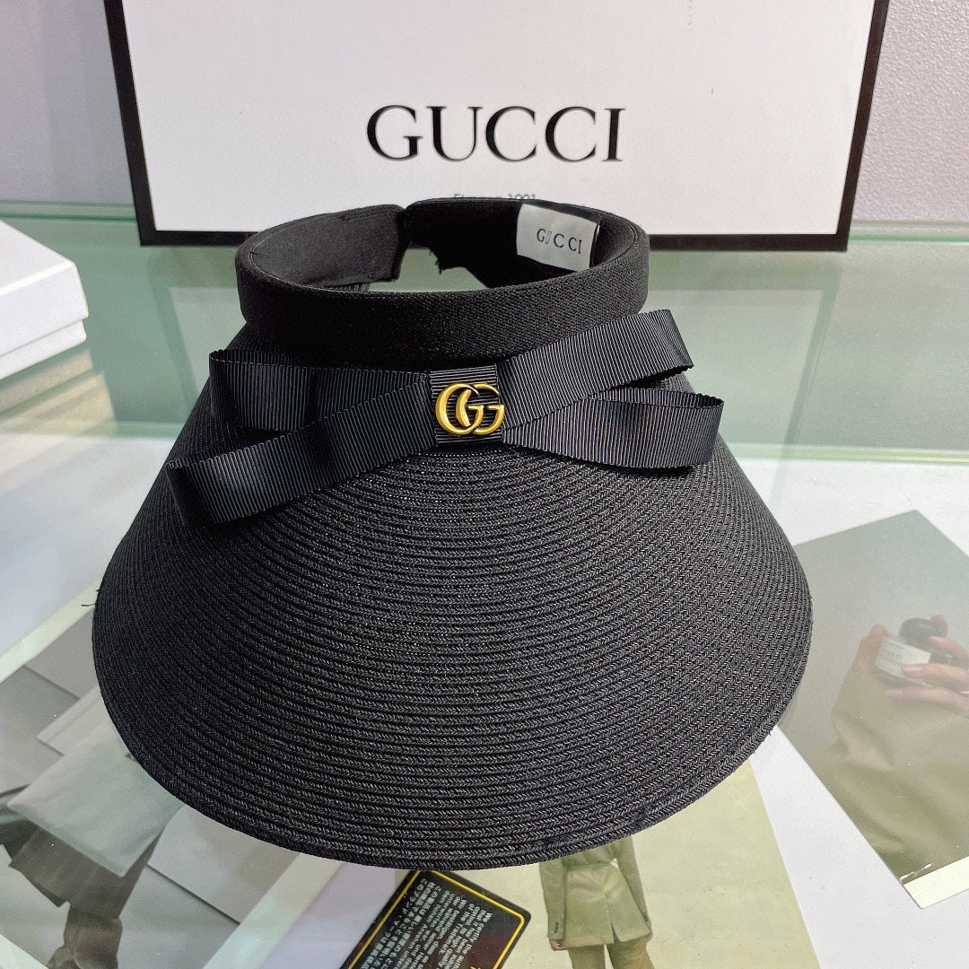 Luxury Gucci Bow Sun Visor Hat for Women - Serene