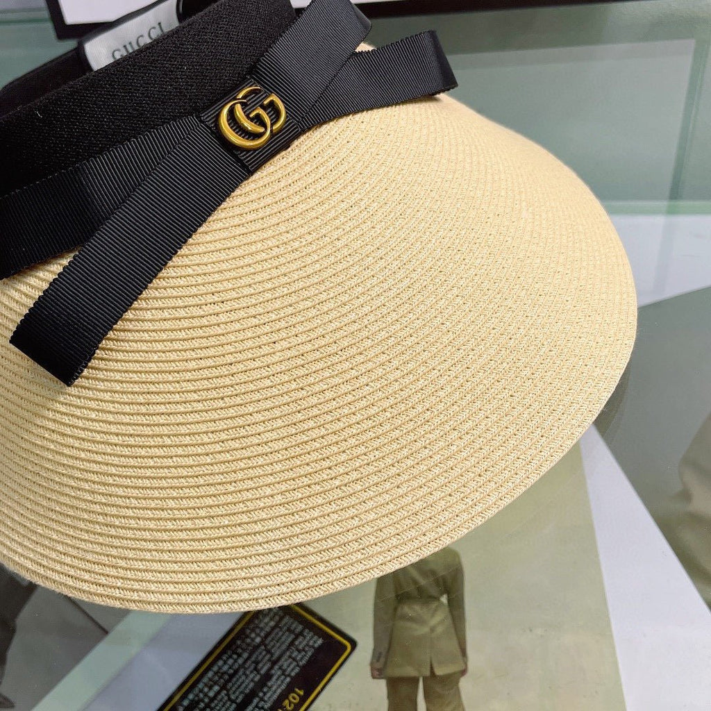Luxury Gucci Bow Sun Visor Hat for Women - Serene
