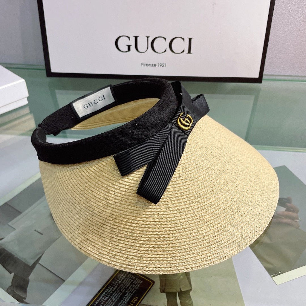 Luxury Gucci Bow Sun Visor Hat for Women - Serene