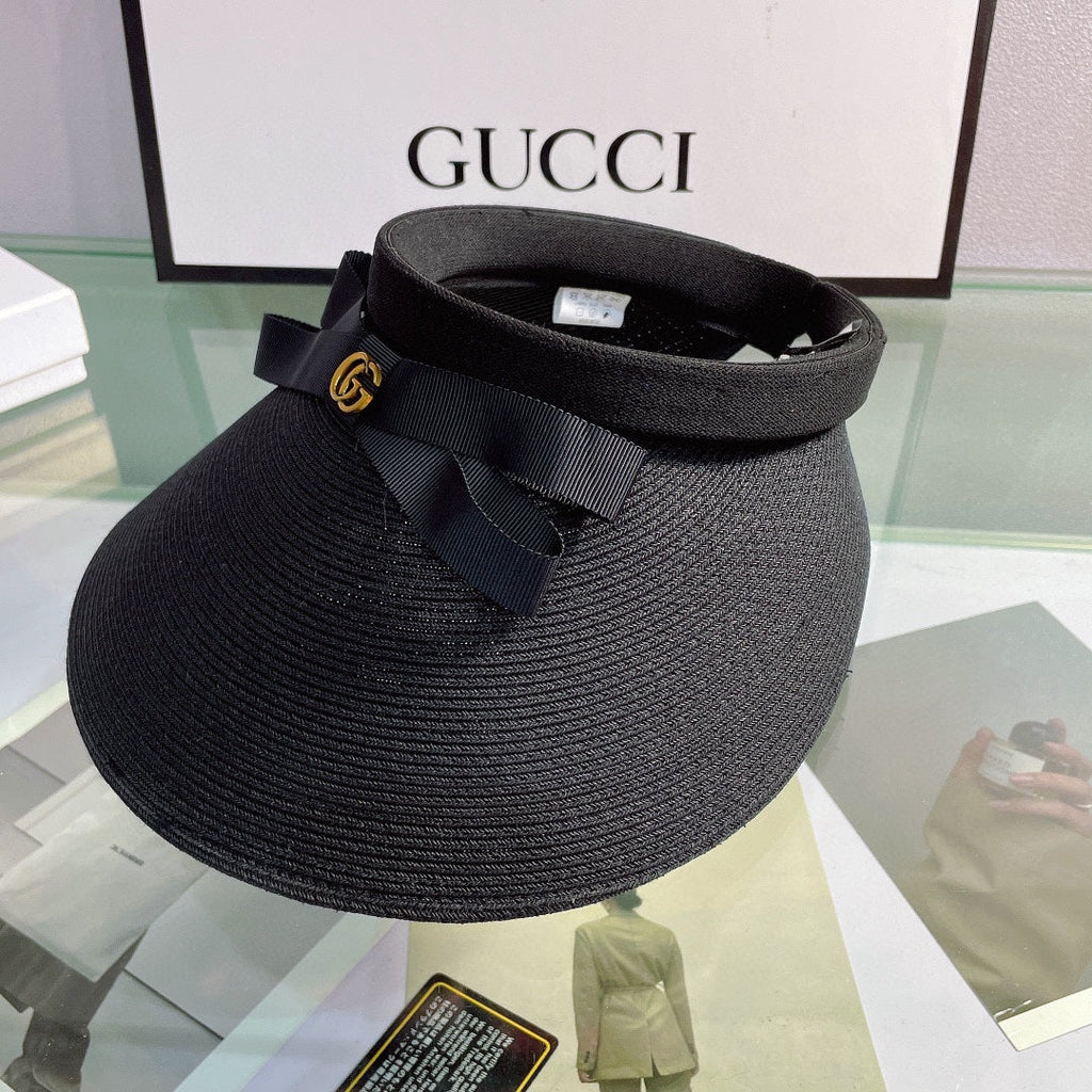 Luxury Gucci Bow Sun Visor Hat for Women - Serene