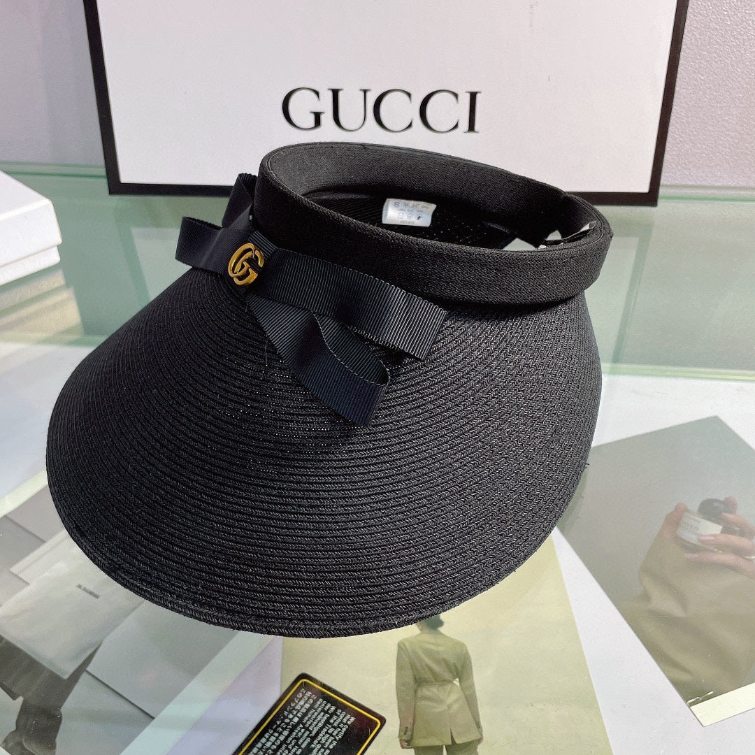 Luxury Gucci Bow Sun Visor Hat for Women - Serene