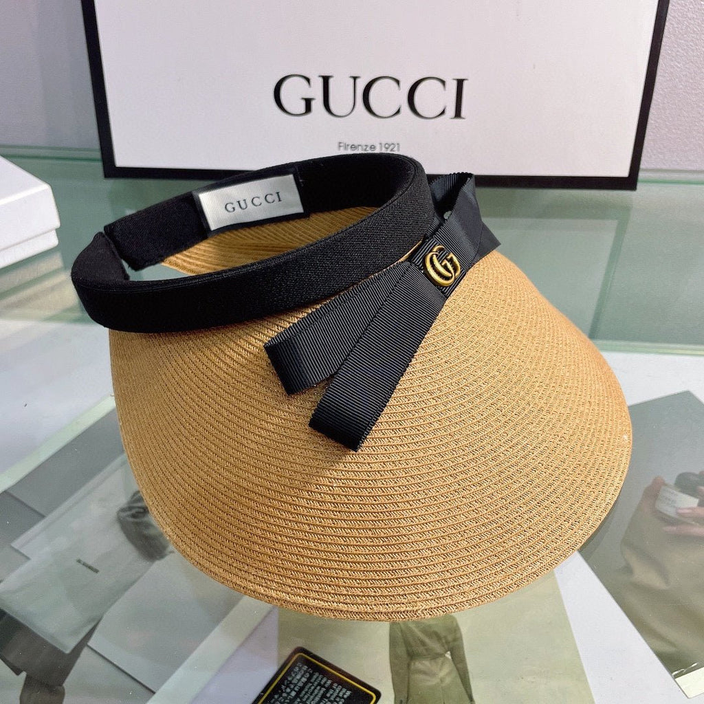 Luxury Gucci Bow Sun Visor Hat for Women - Serene