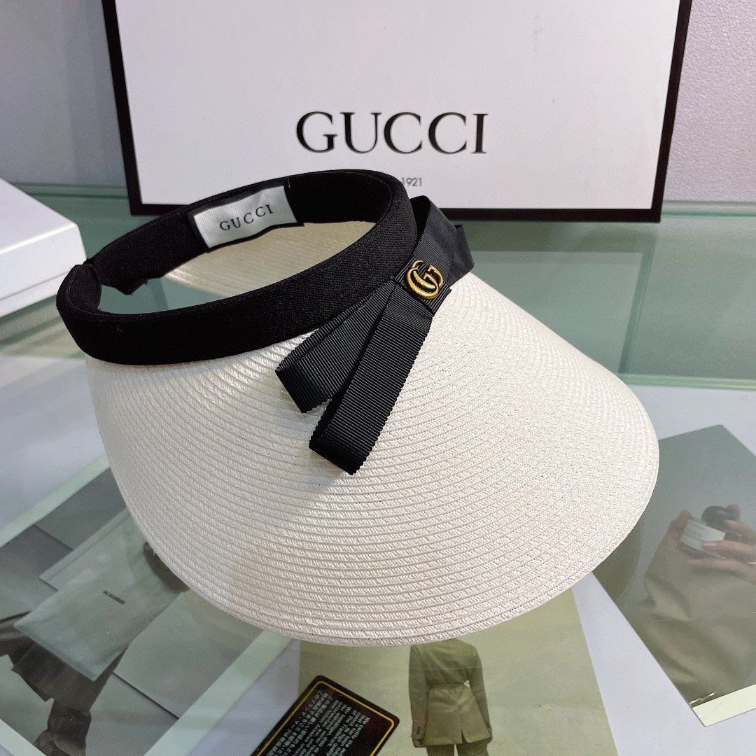 Luxury Gucci Bow Sun Visor Hat for Women - Serene