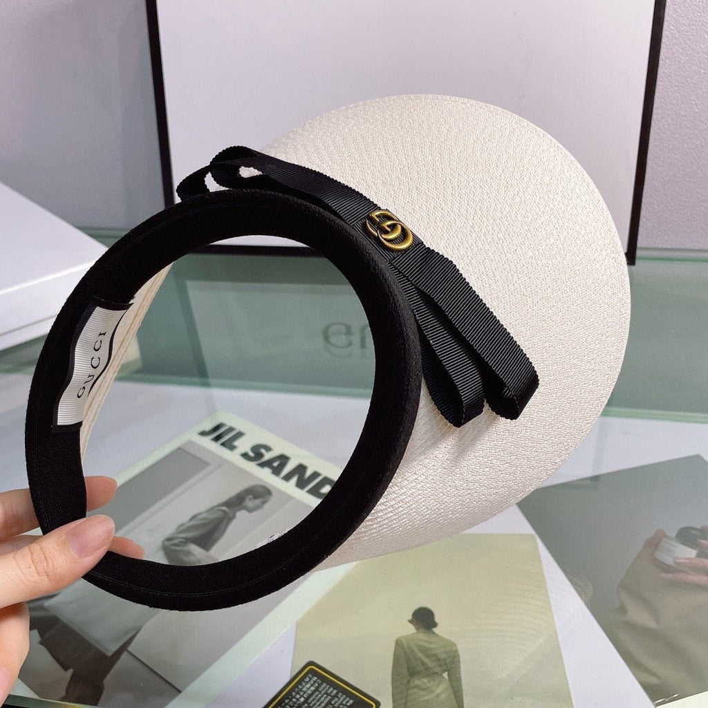 Luxury Gucci Bow Sun Visor Hat for Women - Serene