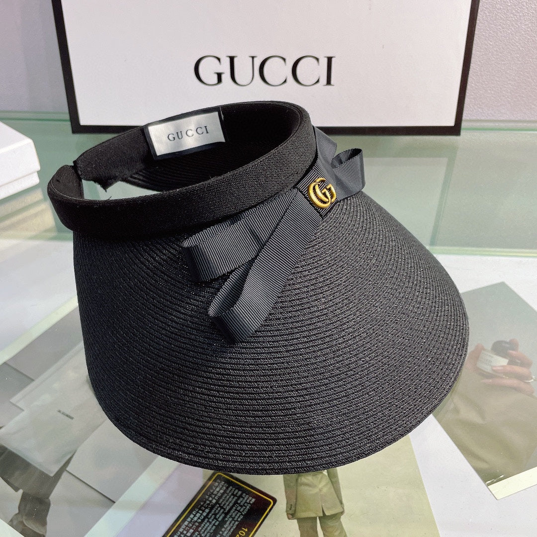 Luxury Gucci Bow Sun Visor Hat for Women - Serene
