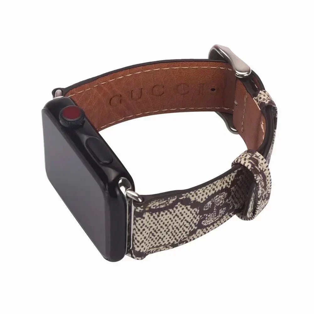 Luxury Gucci GG Apple Watch Band – Leather Strap for Apple Watch Ultra - Serene