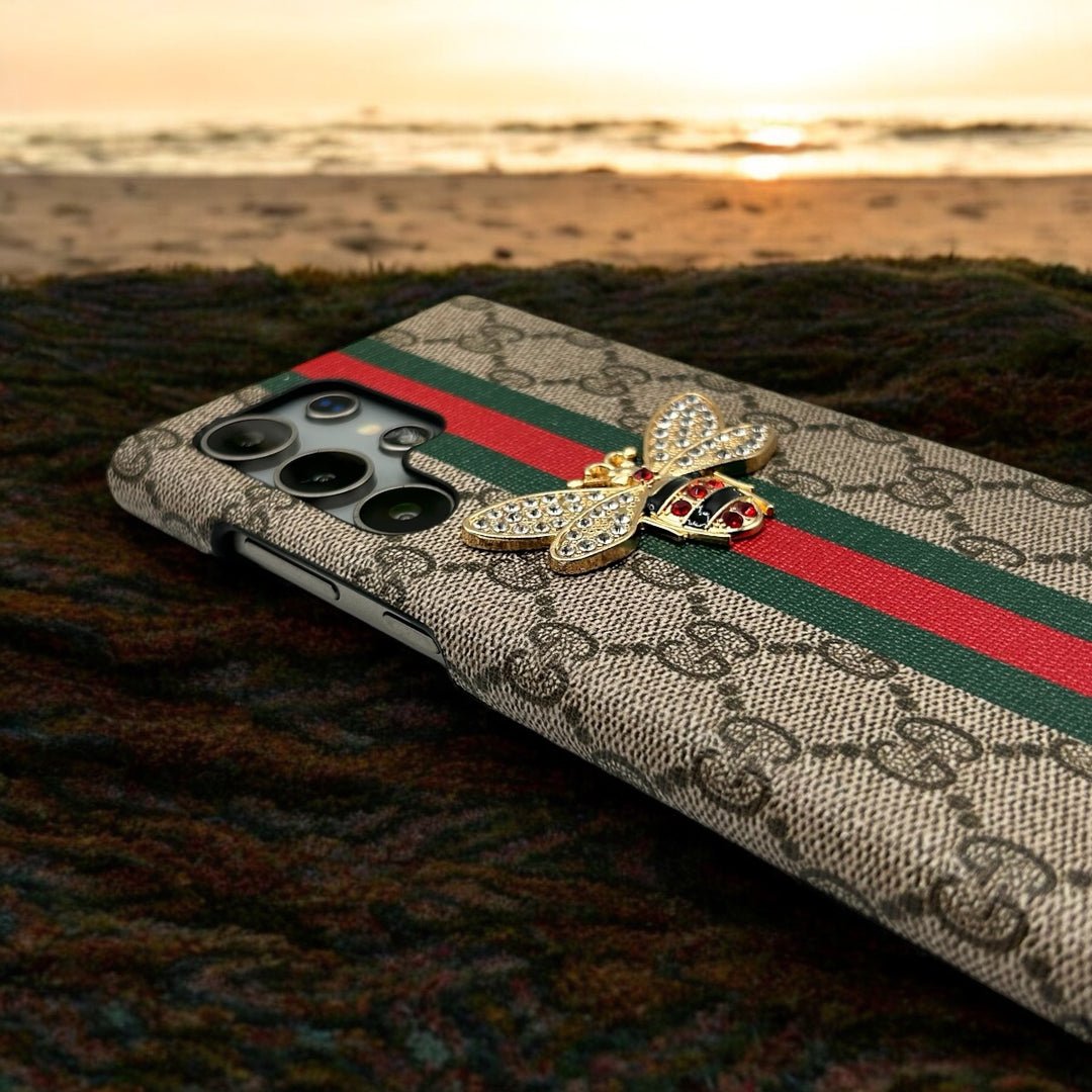 Luxury Gucci GG Bee Samsung S26 Case – Designer Cover for Samsung S26 Ultra - Serene