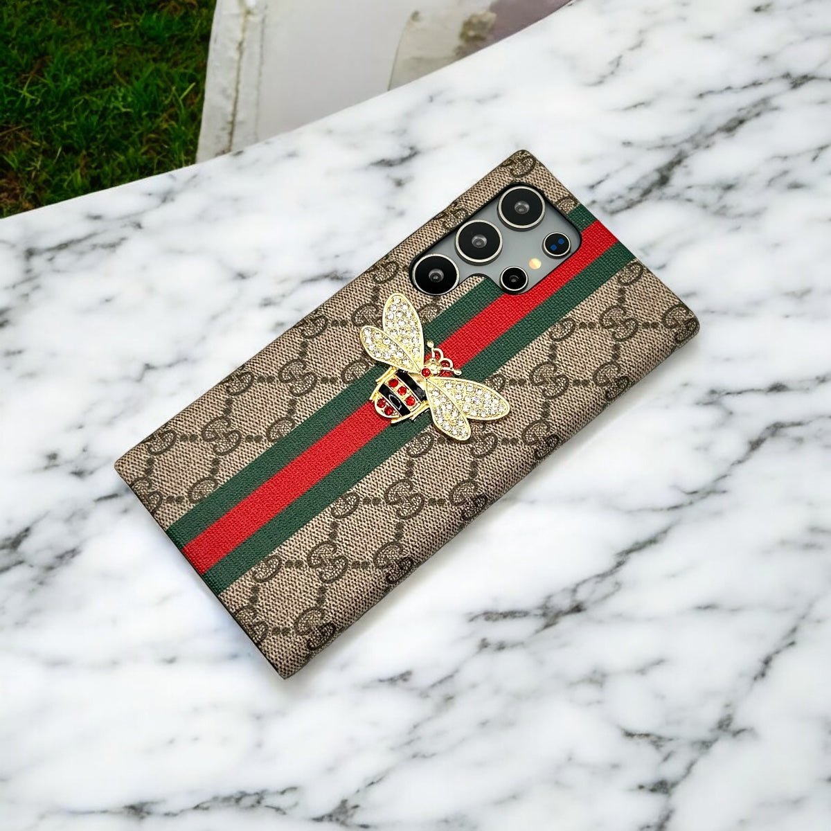 Luxury Gucci GG Bee Samsung S26 Case – Designer Cover for Samsung S26 Ultra - Serene