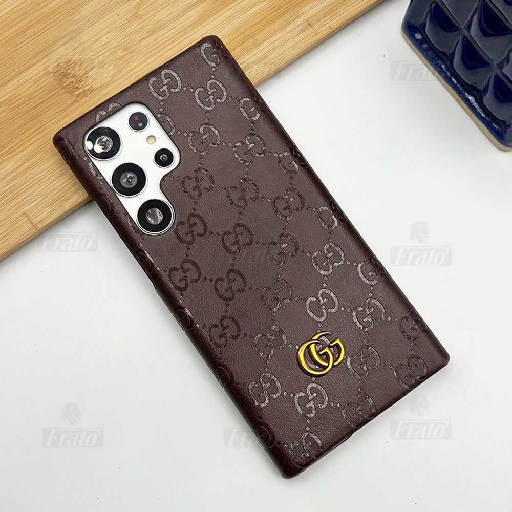 Luxury Gucci GG Samsung Galaxy S26 Ultra Case – Designer Leather Cover - Serene