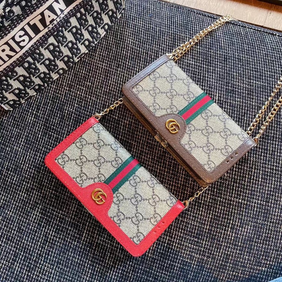 Luxury Gucci GG Samsung Phone Bag Case with Card Holder – Samsung S26 Ultra - Serene