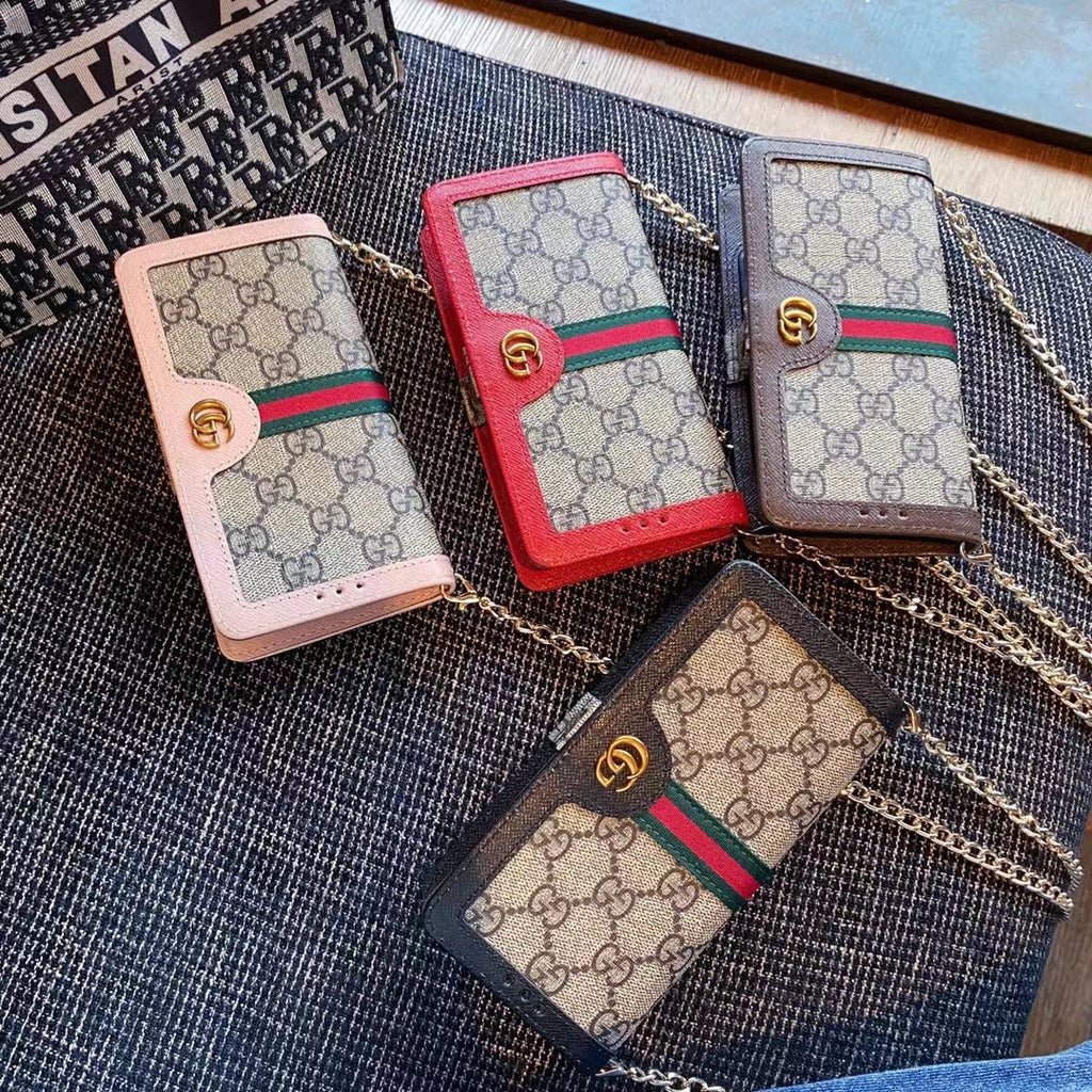 Luxury Gucci GG Samsung Phone Bag Case with Card Holder – Samsung S26 Ultra - Serene