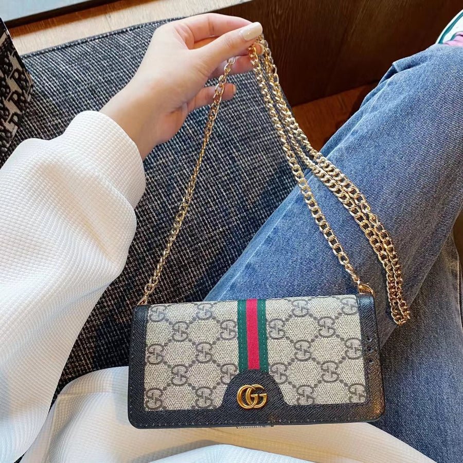 Luxury Gucci GG Samsung Phone Bag Case with Card Holder – Samsung S26 Ultra - Serene