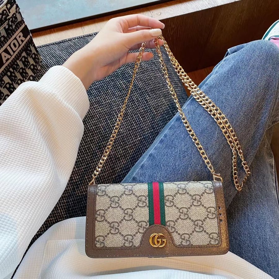 Luxury Gucci GG Samsung Phone Bag Case with Card Holder – Samsung S26 Ultra - Serene