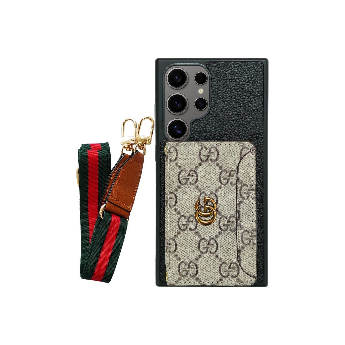 Luxury Gucci GG Samsung S26 Ultra Cardholder Case – Designer Wallet Cover - Serene