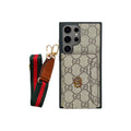 Luxury Gucci GG Samsung S26 Ultra Cardholder Lanyard Case - Serene