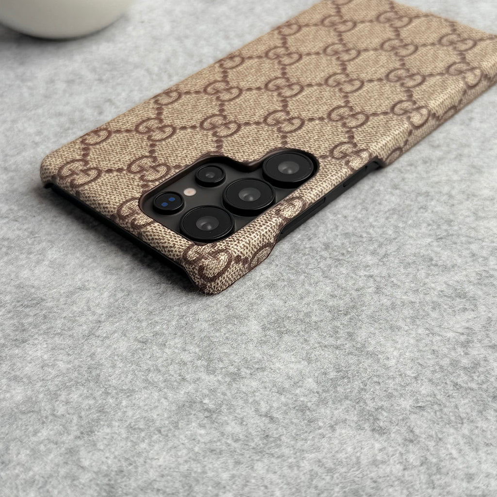 Luxury Gucci GG Samsung S26 Ultra Case – Designer PU Leather Cover - Serene
