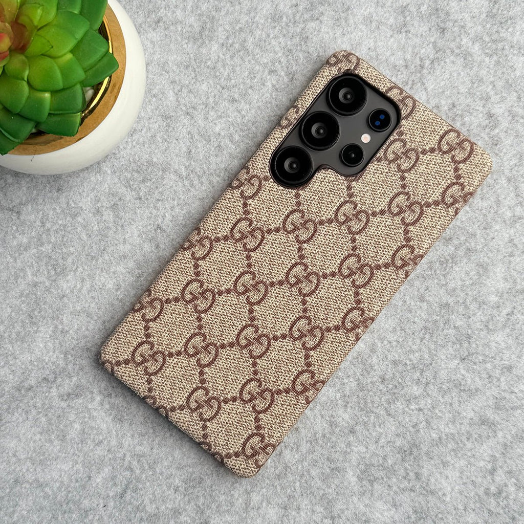 Luxury Gucci GG Samsung S26 Ultra Case – Designer PU Leather Cover - Serene