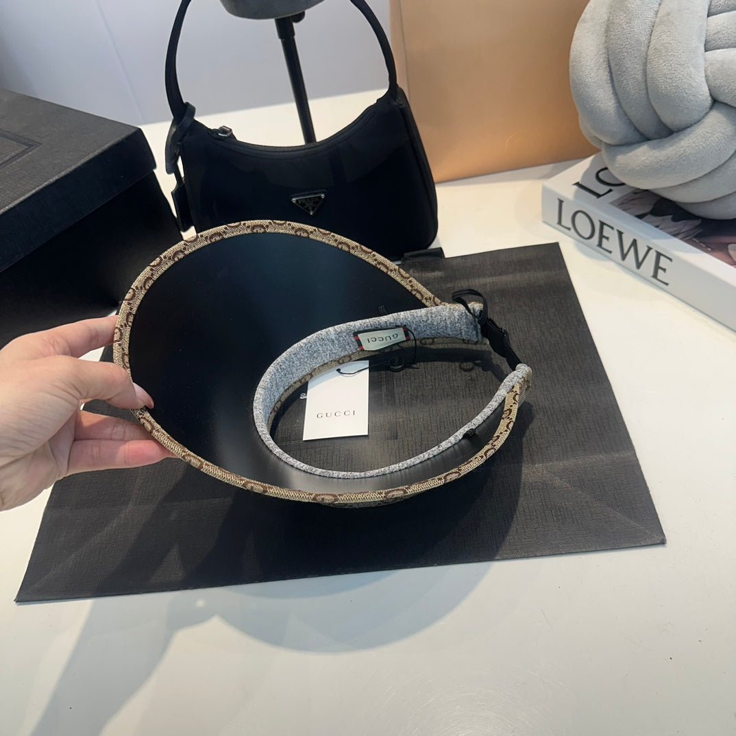 Luxury Gucci GG Straw Sun Visor Hat for Women - Serene