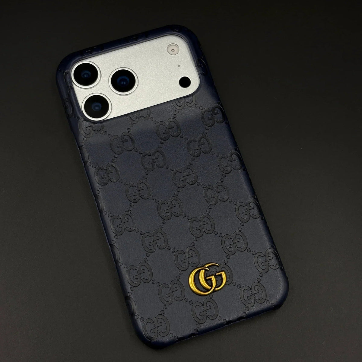 Luxury Gucci iPhone 18 Pro Case | GG Monogram Leather - Serene