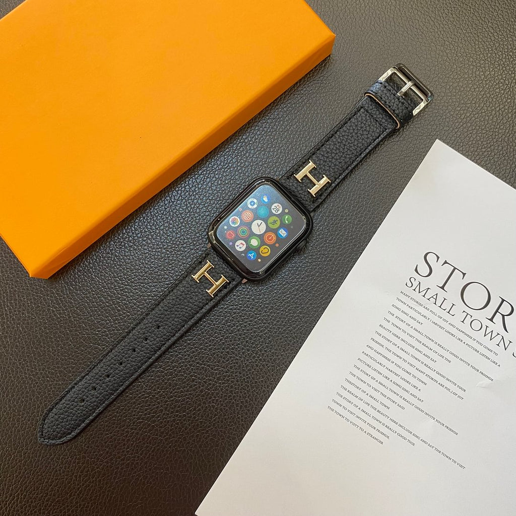 Luxury Hermès Apple Watch Band – Hermes Leather Strap for Apple Watch Ultra - Serene