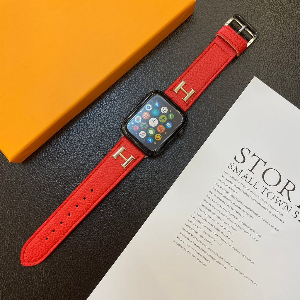 Luxury Hermès Apple Watch Band – Hermes Leather Strap for Apple Watch Ultra - Serene