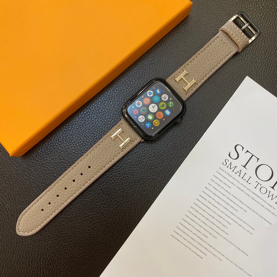 Luxury Hermès Apple Watch Band – Hermes Leather Strap for Apple Watch Ultra - Serene