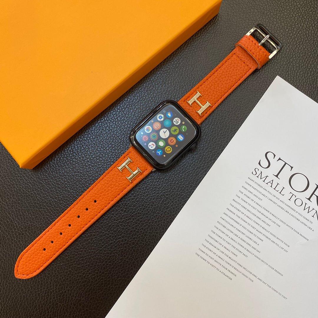 Luxury Hermès Apple Watch Band – Hermes Leather Strap for Apple Watch Ultra - Serene