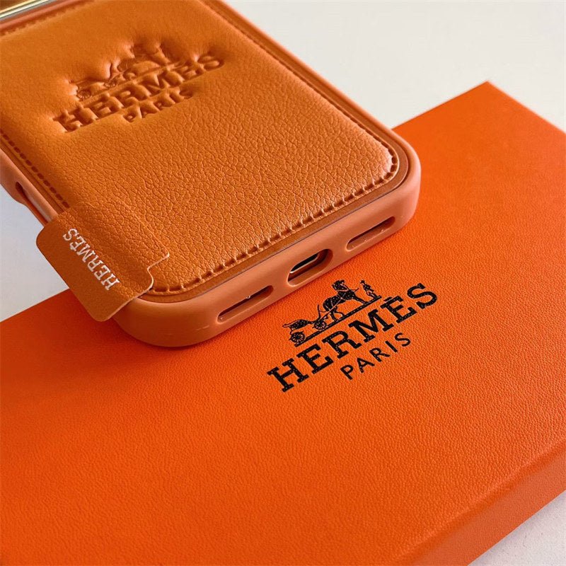 Luxury Hermes iPhone 17 Pro Max Case - Leather Hermes iPhone Case - Serene