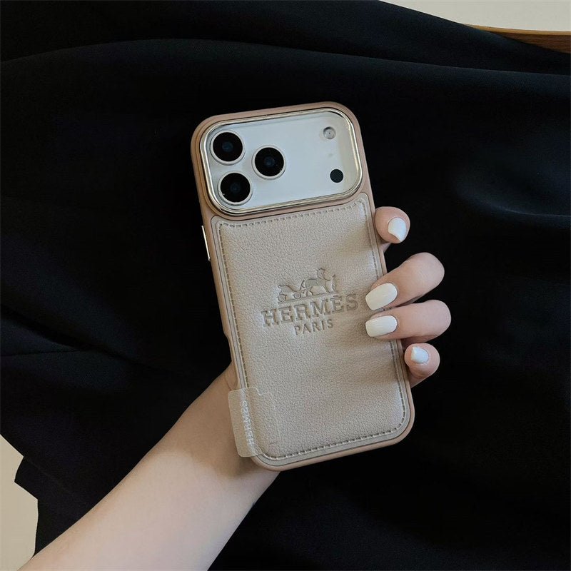 Luxury Hermes iPhone 17 Pro Max Case - Leather Hermes iPhone Case - Serene