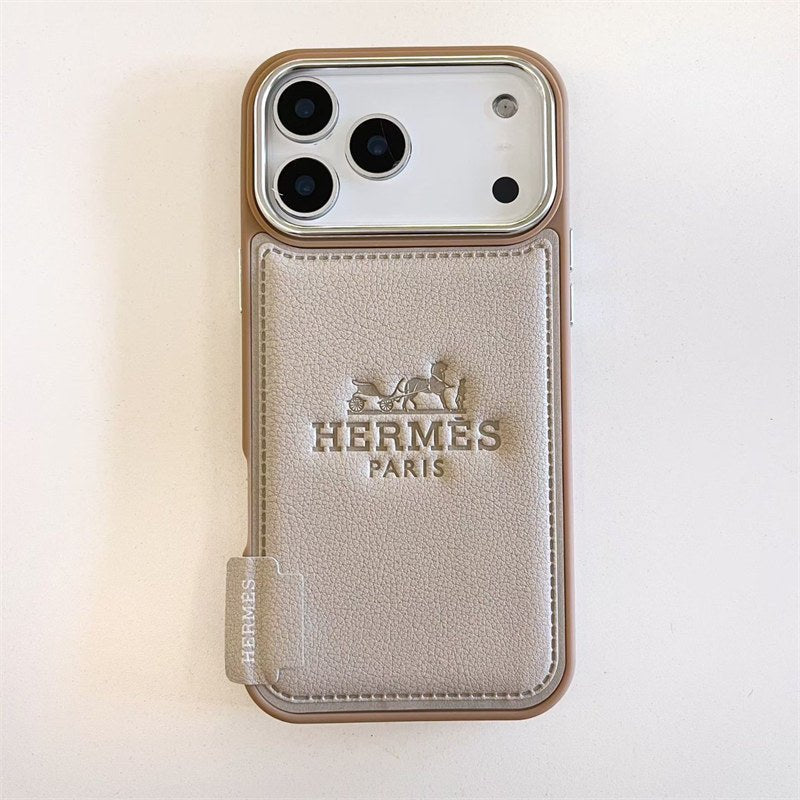 Luxury Hermes iPhone 17 Pro Max Case - Leather Hermes iPhone Case - Serene